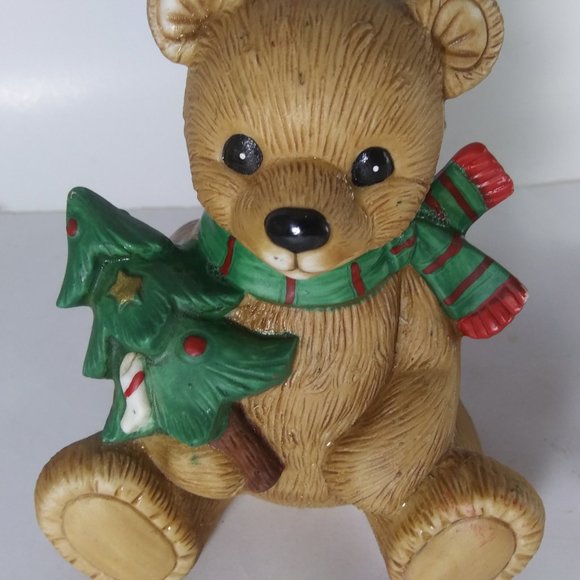 Vintage Holiday ceramic bears by Homco Japan - Picture 4 of 14